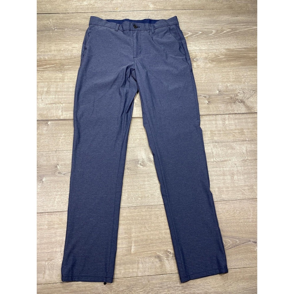 Hickey Freeman Pants Mens 34x32 Blue‎ Stretch Microfiber Chino Golf Lightweight